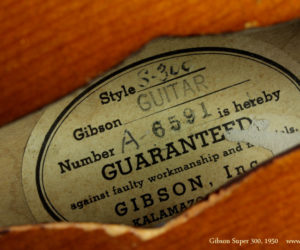 1950 Gibson Super 300 (consignment)  SOLD