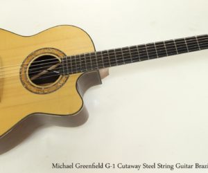 ❌SOLD❌ Michael Greenfield G-1 Cutaway Steel String Guitar Brazilian, 2002