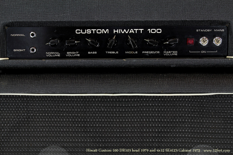 The return of the Half Stack - a 1979 Hiwatt Custom 100 head and 1975 Hiwatt SE4123 cabinet!

Hiwatt has always been known for high quality construction and clean amplification - with full attention to the 'Loud' part of amplification!