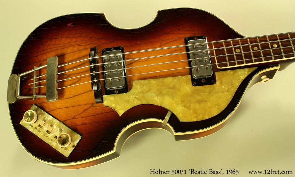 The Hofner 500/1 was catapulted to fame with the rise of The Beatles; it was Paul McCartney's bass of choice for many years, thousands of shows and hundreds of recordings.  It's a very comfortable instrument to play, given its light weight, short scale and narrow neck.