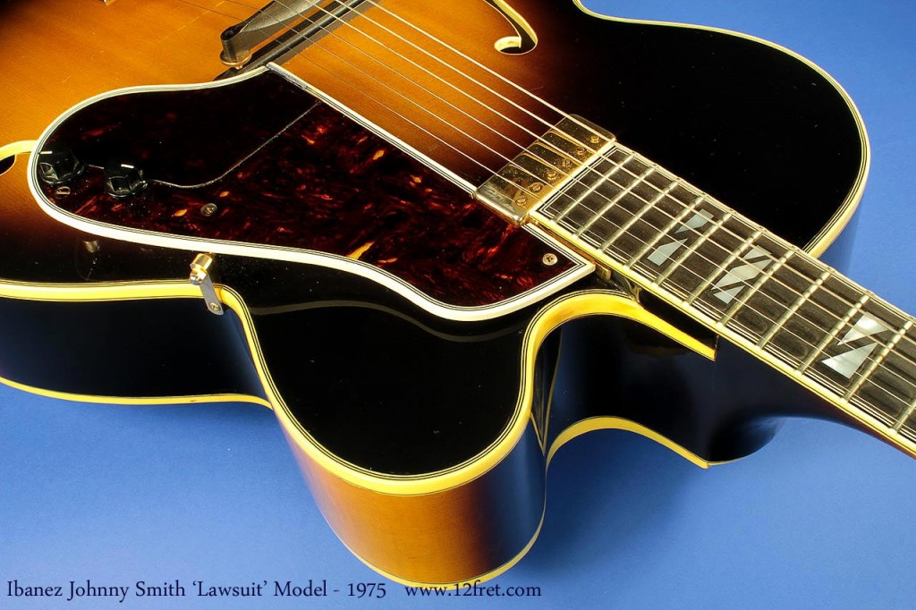 Ibanez started making copies of  North American instruments like the Johhny Smith archtop  in the early 1970's, but before long, lawsuits were threatened.