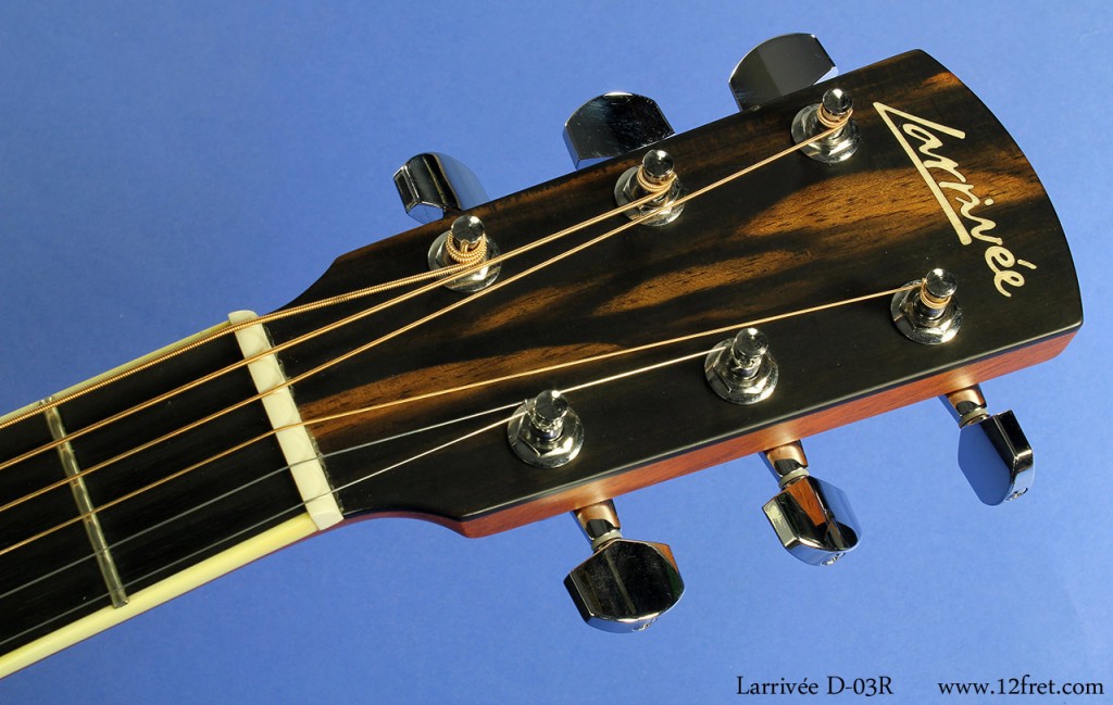 Here's an excellent condition Larrivée D-03R, just a few years old.  It has the bottom end presence of a dreadnaught with the build quality and even tone of a Larrivée, at a great price!