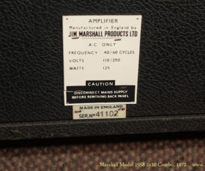 1972 Marshall Model 1958 2x10 Combo (consignment)  SOLD