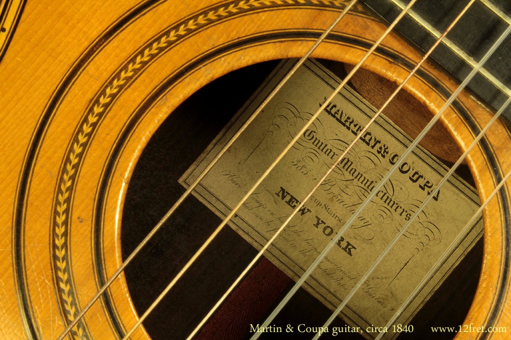 This 160 year old masterpiece is truly a piece of history: a Martin & Coupa circa 1840, hand made by C.F. Martin himself!