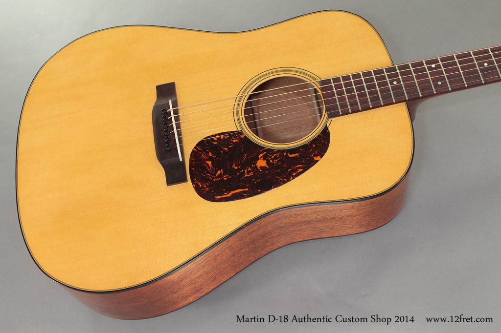 Here's something that is rarely available - a brand new, custom order Martin D-18 Authentic. It hasn't been played or out of its case for more than a few minutes (not counting the hour the photos took).