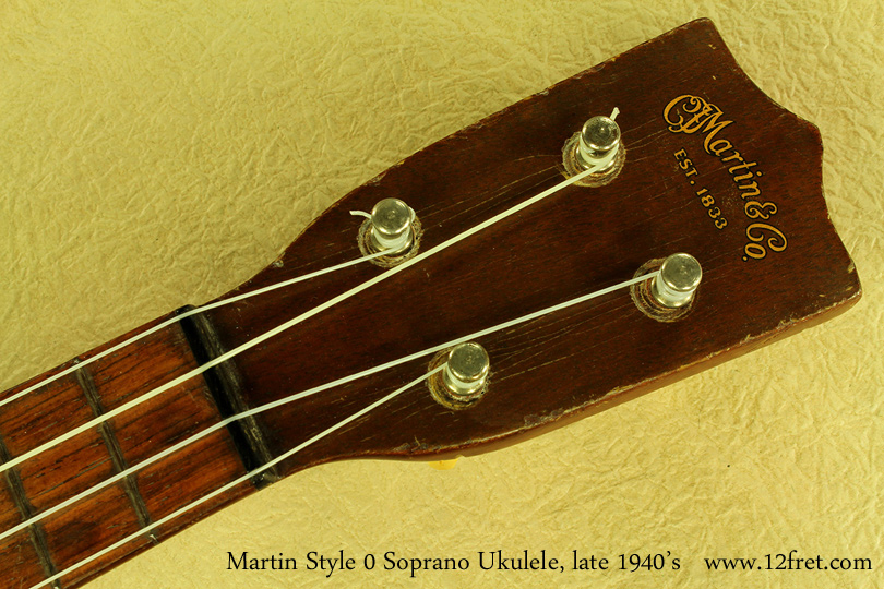 Here's a  Martin Style 0 Soprano Ukulele from the late 1940's - just post WW2.   It's had some repairs and is now ready for many more years of tonal adventures.  Clear and crisp, Martin Ukuleles were among the best available.