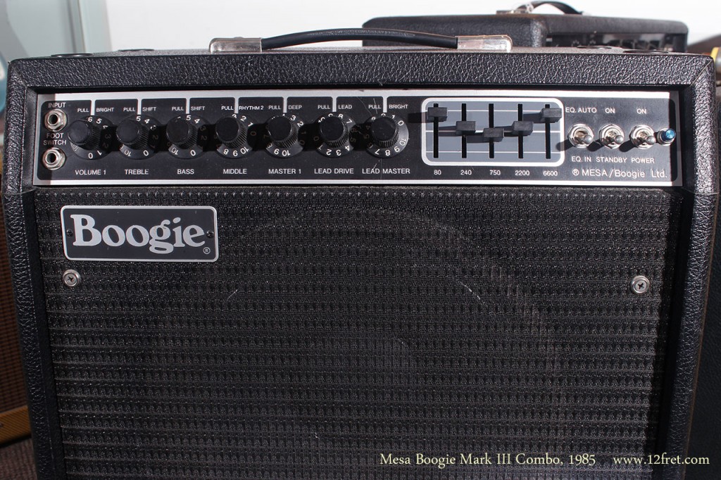 The Mesa Boogie Mark III combo added a third 'crunch' channel to the Boogie's standard rhythm and lead channels. The controls are generally shared between channels as is the switchable EQ.