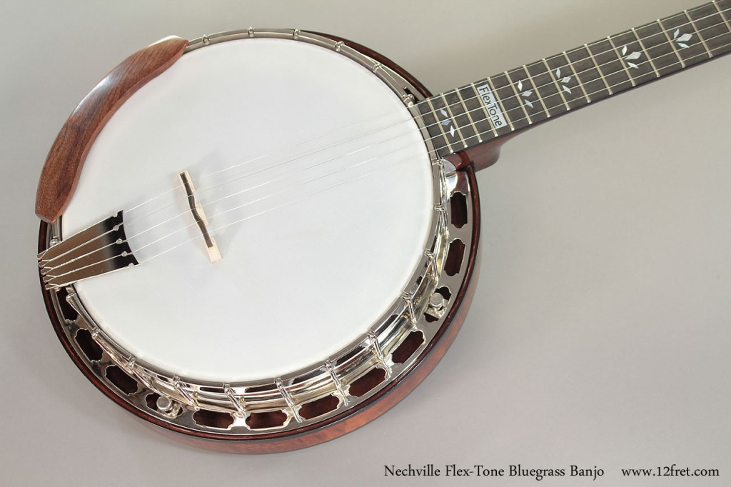 Tom Nechville has just shipped us our first of his new line, the Nechville Flex-Tone bluegrass banjo!  These professional-quality instruments are built for bluegrass, and the Nechville Flux Capacitor gives them all the adjustablilty of other Nechville instruments!