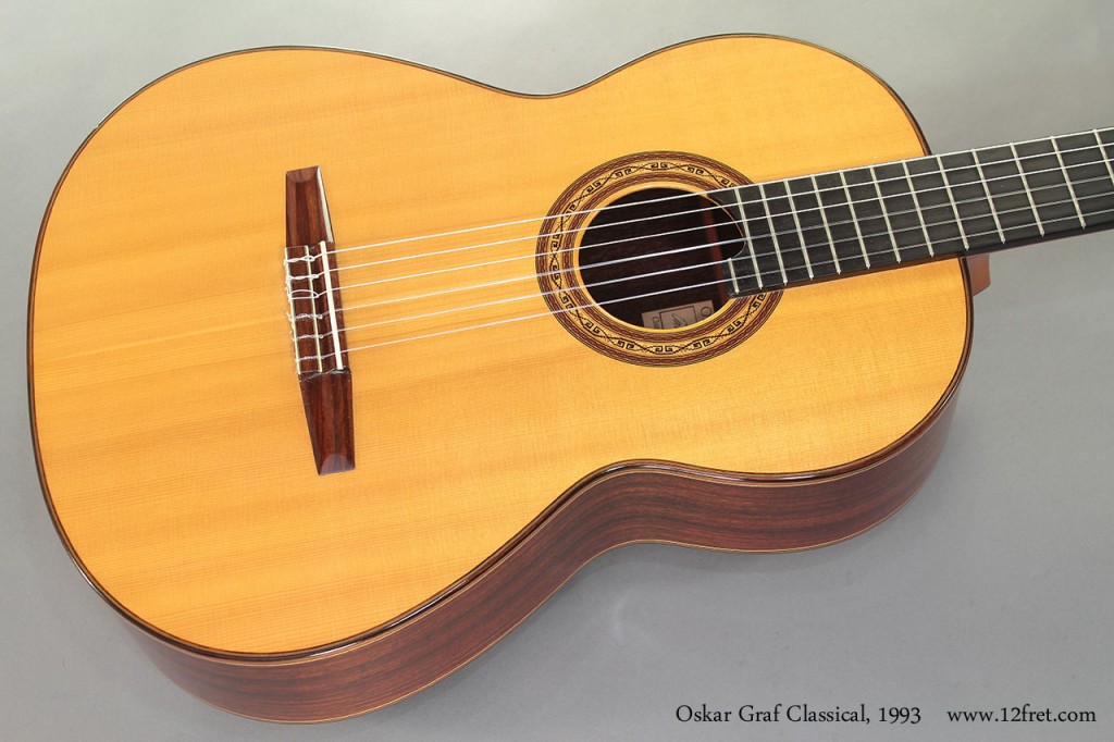 Oskar Graf has been building fine quality guitars since 1970, and works near Clarendon, Ontario.   In his small shop he has produced many excellent instruments, focusing mainly on guitars.