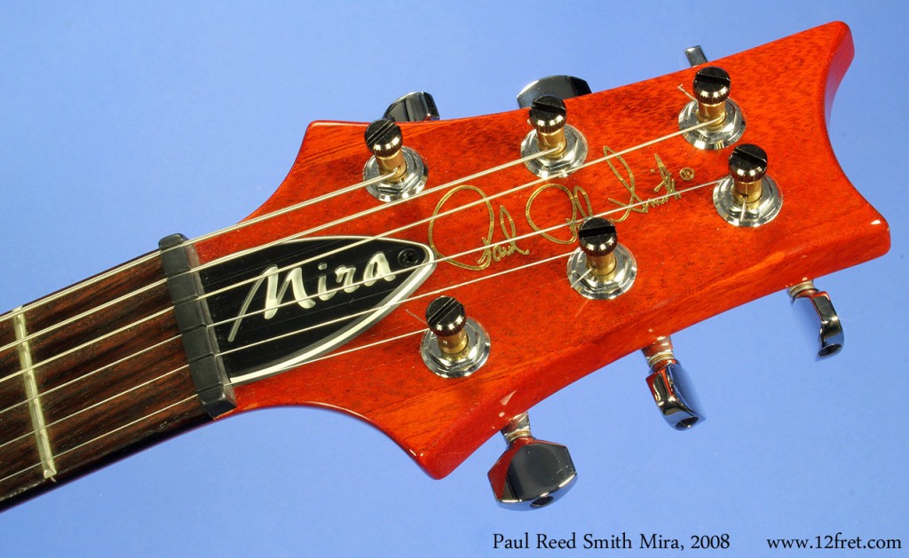 PRS guitars have become staples of the rock world.   This is an excellent example of the Mira, based on the Les Paul Double Cutaway.  As with all PRS production, there's a high level of attention to detail, the contours are very comfortable, and overall the instrument rings and just really works well.