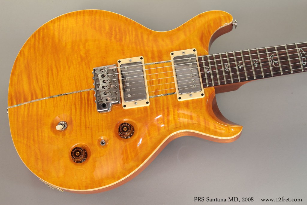 Carlos Santana has had a long relationship with Paul Reed Smith guitars, to the point where there are a number of PRS Santana models.  In 2008, the PRS Santana MD was released - the MD standing for 'multi dimensional'.    The key difference is in the wiring - there's an extra switch that enables the 'Multidimensional Voice Control' circuit, allowing a range of new tones.