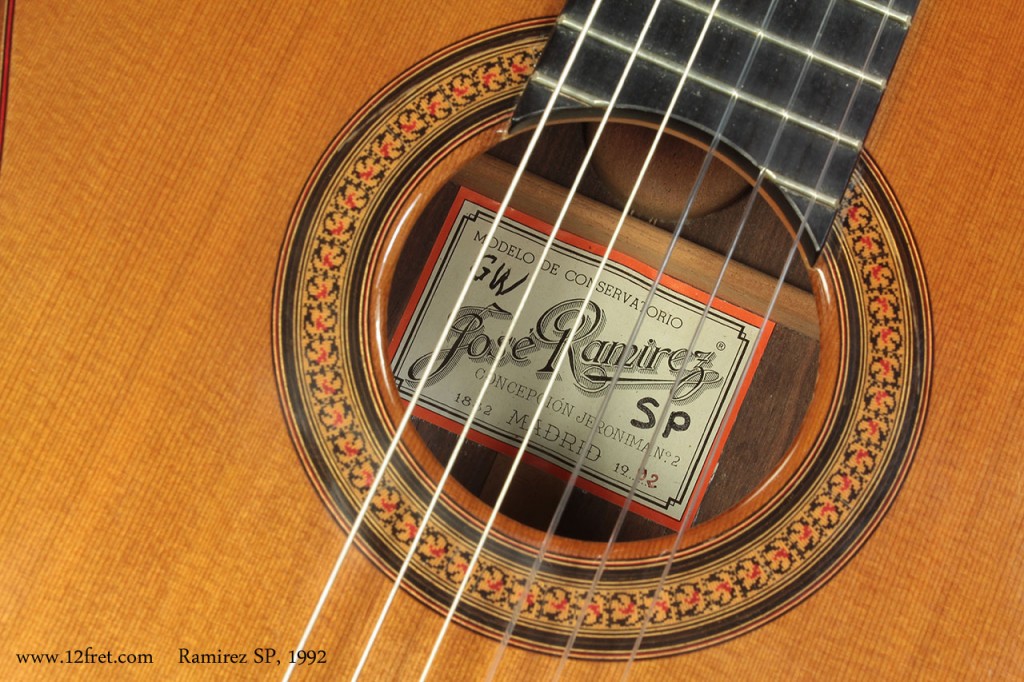 For a brief period in the early 1990s, Ramirez Guitars offered a model called the Ramirez SP (Semi-Professional).  In the early 1990s I received several of these SP guitars: fitted with simple Estudio labels but marked with the letters SP.  They were clearly FAR superior to any Estudio guitar and the woods and interior bracing suggest that they were a variation on the 1a Professional Especial model.