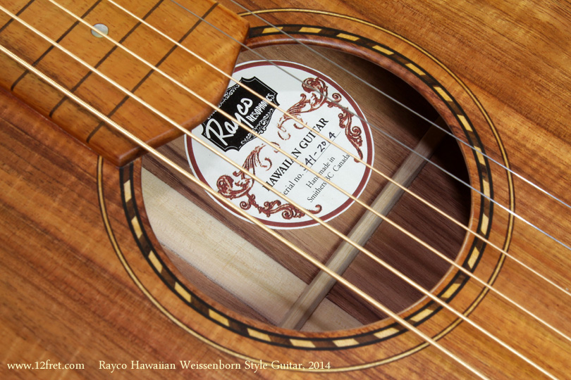This new Rayco Hawaiian Weissenborn Style Guitar is a spectacular instrument.   The Triple-A grade Hawaiian Koa used is highly figured, very light and very attractive.   The Waverly tuners are smooth and accurate.