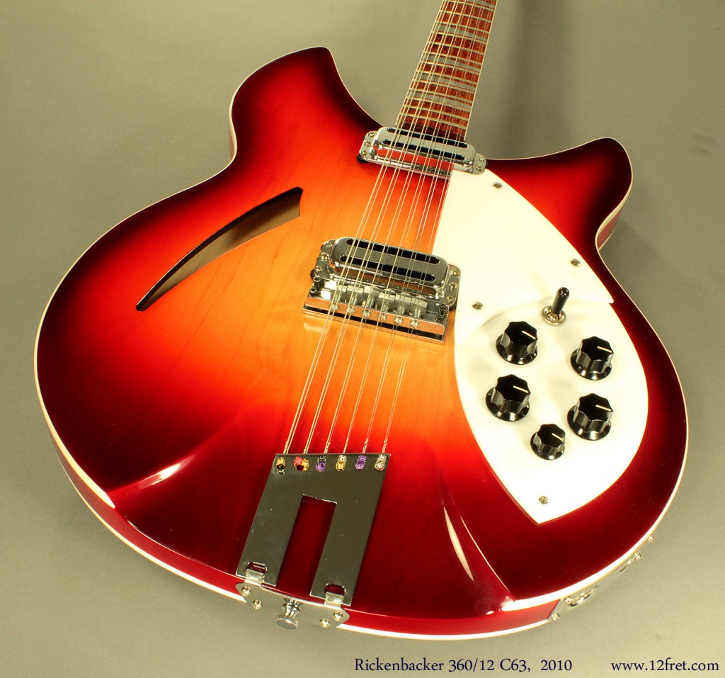 The 360/12 C63 is a reproduction of the first Rickenbacker 12-string presented to George Harrison in 1963. You may recall seeing that guitar on the 'A Hard Day's Night' LP jacket!