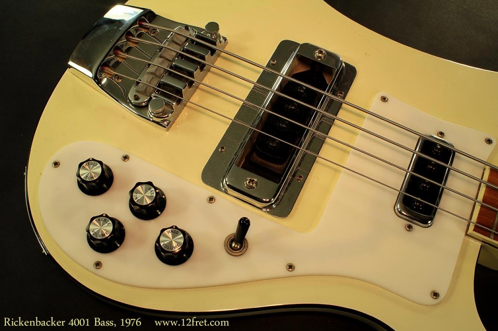 Rickenbacker basses (and guitars) have always been sought after, but the company has never tried to grow to the size of Fender or Gibson, intstead keeping their production in their plant and doing a lot of hand work. This example, unlike many, is in original condition; many of these basses were modified to accept heavier bridges.