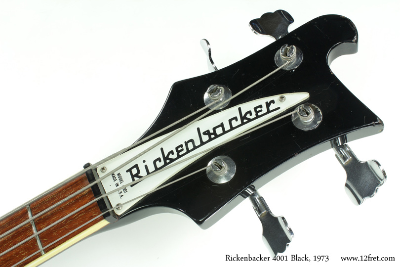 While the Fender Precision Bass holds the record for the most recordings, the Rickenbacker 4001 bass provides a bright punchy sound that comes right to the front of the mix.  It's hard to miss it on a recording or stage. 

This 1973 Rickenbacker 4001 Bass is in good shape and great playing condition.