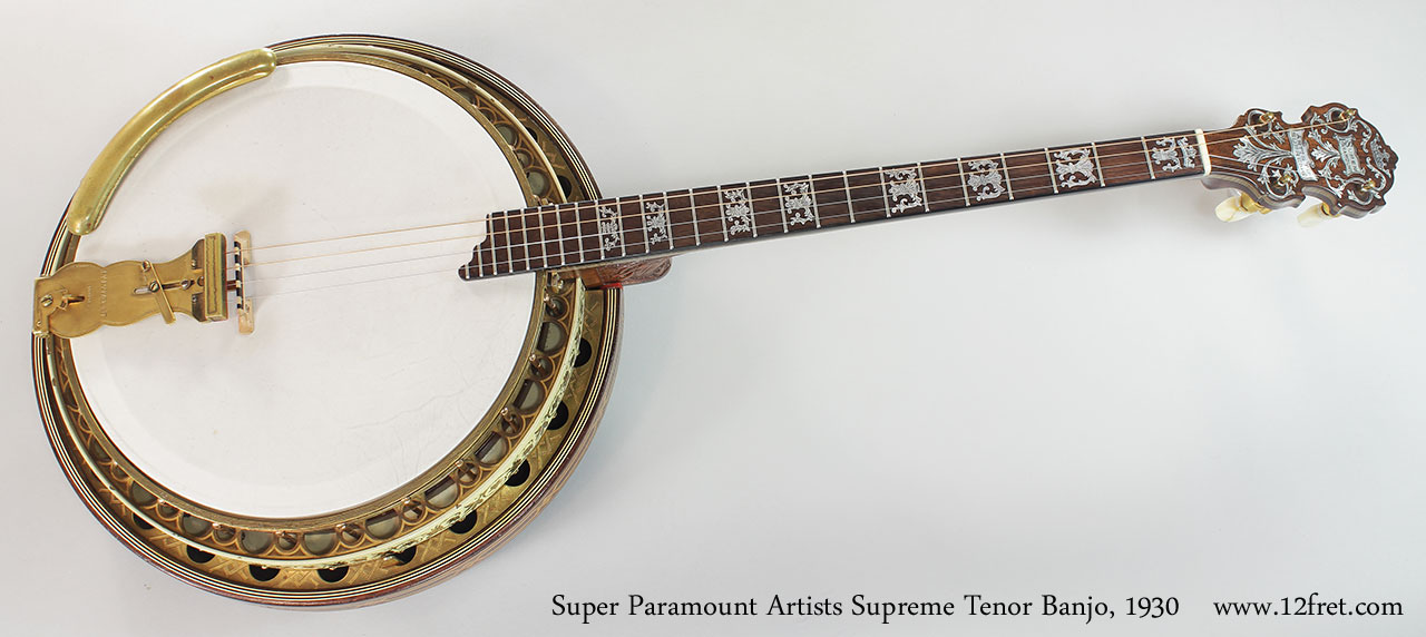 1930 Super Paramount Artists Supreme Tenor Banjo | www.12fret.com