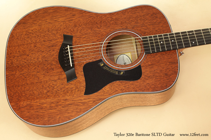 The Taylor Spring Limited series is back!   We've just received a Taylor 320e Baritone SLTD guitar and it's really something.   This baritone guitar, based on the dreadnought body, features sapele back and sides paired with a mahogany top, a mahogany neck and ebony fingerboard and bridge.