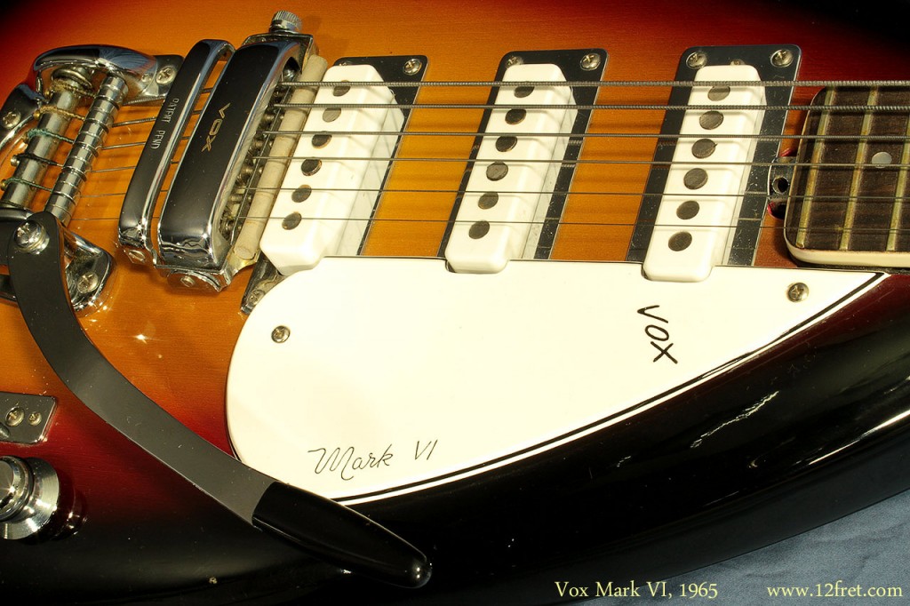 The Vox Mark VI was introduced in 1963, with 6 and 12 string versions and the bass made famous by Bill Wyman; it was . This example is in excellent, original condition and includes strap and Vox polishing cloth.