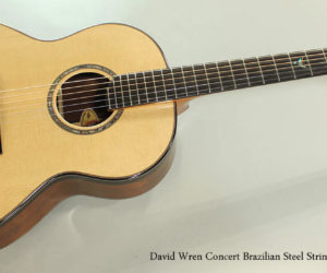 SOLD!!! 2015 David Wren Concert Brazilian Steel String Guitar